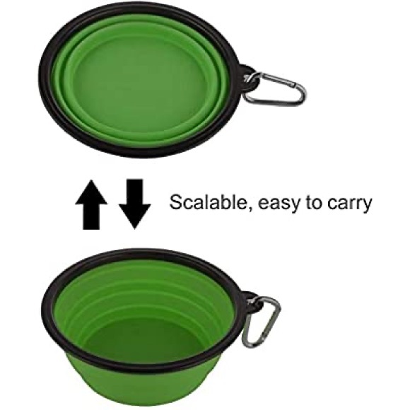 NEW Foldable Silicone Portable Travel Bowl Dogs - Picture 4 of 8